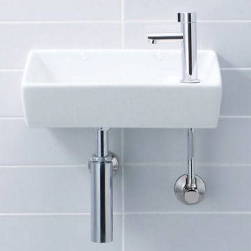 日本INAX 壁掛臉盆(僅能搭配單冷水龍頭)YL-A35HC-36CM(牌價20500元)