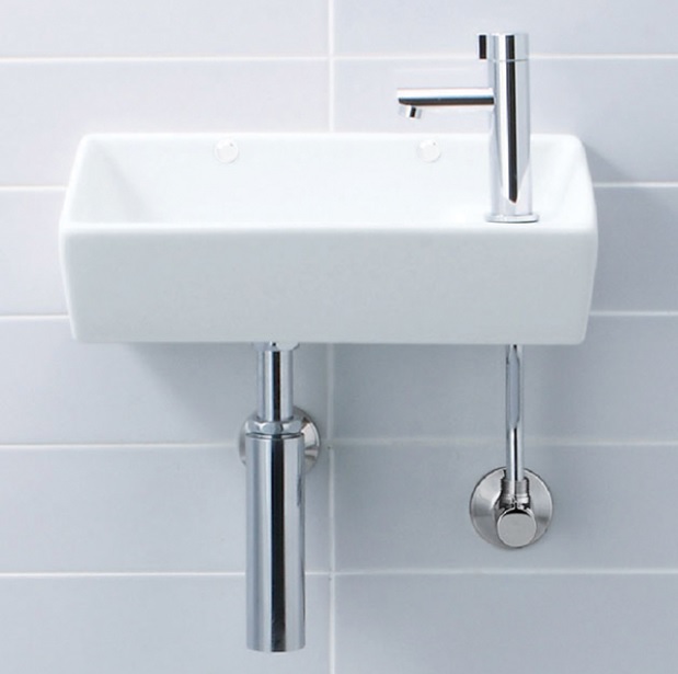 日本INAX 壁掛臉盆(僅能搭配單冷水龍頭)YL-A35HC-36CM(牌價20500元)