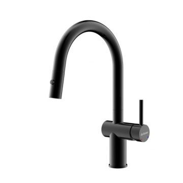 BK1217 黑色不鏽鋼廚房龍頭-可抽拉