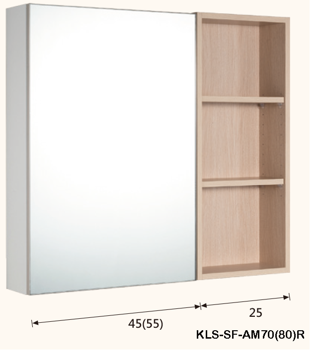 KLS-SF-WM70(80)R 右開放鏡櫃70(80)cm