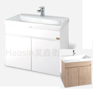 KLS1616浴櫃59cm（白/木紋二色）適用TOTO方盆LW1616CTW