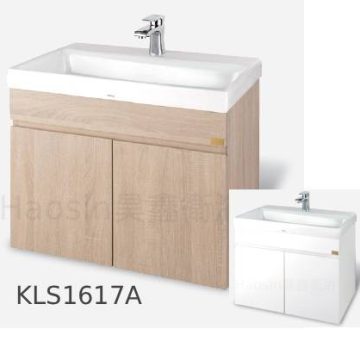KLS1617浴櫃69cm（白/木紋二色）適用TOTO方盆LW1617CTW